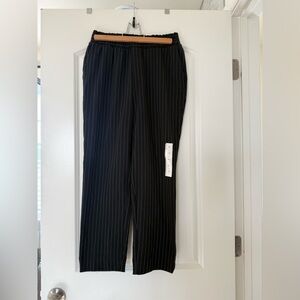 A New Day Chic Black Pinstripe Trousers! NWT!